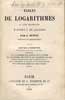 Tables de logarithmes - 1868